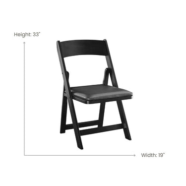 Folding Poker Chair - Black